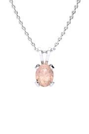  Silver Morganite Necklace