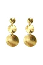  Round Burnish-gold Matte-earrings