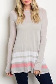  Grey Striped Sweatshirt