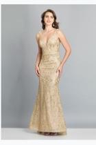  Gold Embroidered Gown