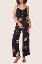  Floral High-waisted Pants