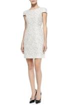 Cap-sleeve Floral-lace Dress
