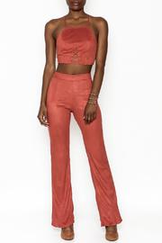  Faux Suede Pant Set