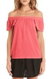  Coral Off-shoulder Top