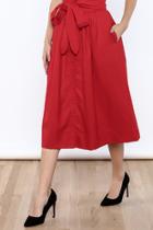  Bow Tied Wool Skirt