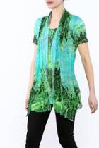  Green Mix Tunic Top
