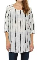  Abstract Stripe Tunic