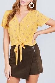  Yellow Floral Crop-top