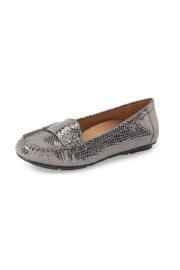 Gunmetal Snake Loafer
