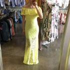  Yellow Lace Maxi Dress