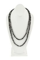  60-inches Marble-beads Long-necklace