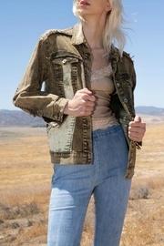  Vintage Bleached-washed-denim Jacket