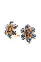 Clip-on In Brilliant-blue Earrings