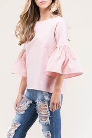  Pink Bell Sleeves Top
