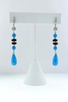  Turquoise Diamond Earrings