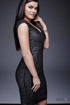  Geometric Black Dress