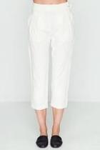  Linen-cropped-pants With Waist-tie-detail