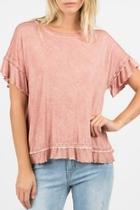  Ruffle Back Tee