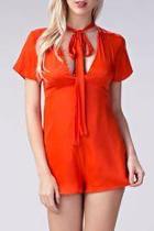  Orange Mini Romper