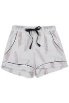  Feather Print Shorts