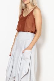  Chiffon Shirred Tank