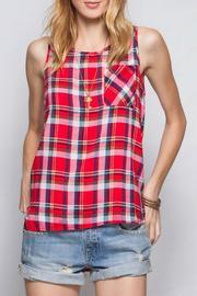  Plaid Sleeveless Top