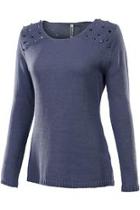  Blue Studded Sweater