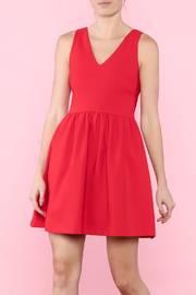  V Neck Fit And Flare Dress