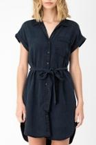  Navy Button Dress