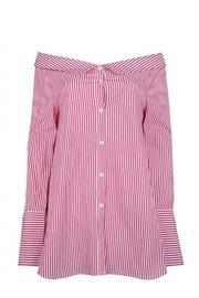  Striped Off-shoulder Blouse