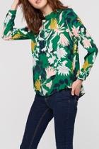  Botanical Print Blouse