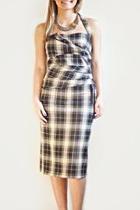  Plaid Fitted Dress