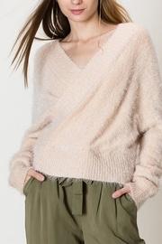 Fuzzy Crossover Sweater