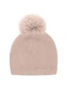  Knit Wool Hat - Fox Pom
