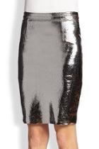  Metallic Leather Skirt