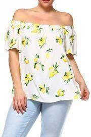  Off The Shoulder Print Top