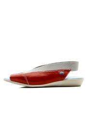  Red Peep Toe Wedge