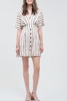  Ivory Striped Dress