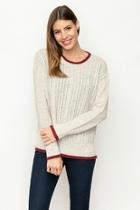 Contrast Trim Sweater