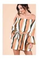  Multicolor Stripes Romper