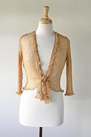  Taupe Ruffle Cardigan