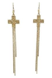 Crystal Cross Earrings