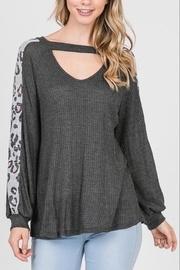  Front-opening Animal-print Top