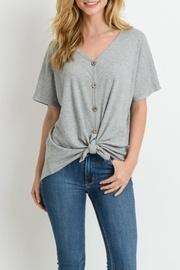  Front Tie Waffle-top