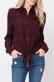  Front-tie Flannel Shirt