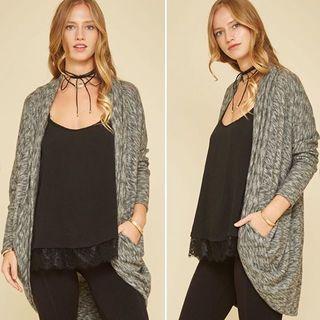  Grey Draped Sweater