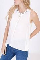  Sleeveless Grommet Top