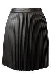  Pleated Leather Skirt