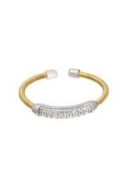  Two-tone Cable-cuff Ring