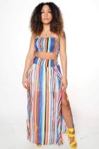  Multicolored Skirt Set